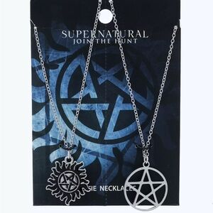 Supernatural Anti-Possession Pentagram‎ Best Friend Necklace Set Hot Topic